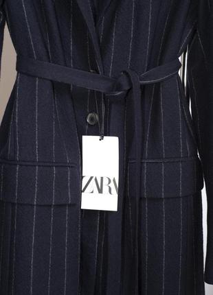 Шикарный эксклюзивный шерстяной тренч платье миди с поясом zara7 фото
