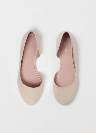 Балетки з штучної замші h&m p.40