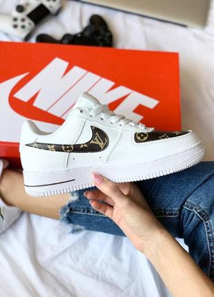 Nike air force 1 x lv кроссовки найк кросівки жіночі3 фото