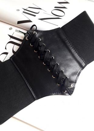 Пояс корсет широкий женский черный