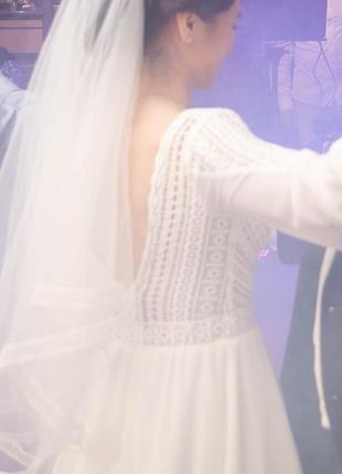 Весільна сукня в ідеальному стані, кольору айворі3 фото