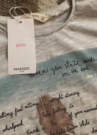 Реглан лонгслів mango 13-14/160-164/xs-s