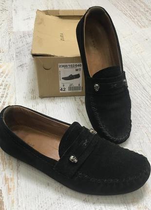 Мокасины zara замш