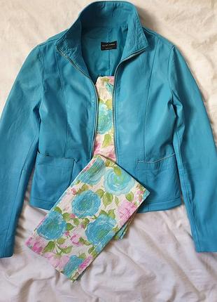 Стильная яркая куртка из экокожи м