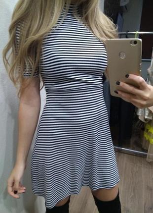 Смугасте плаття в рубчик topshop