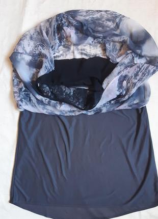 Летняя нарядная нейлоново кружевная майка на подкладке next англия  размер 124 фото