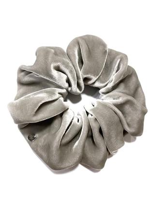 Скранч (резинка) для волосся велюровий, натуральний шовк