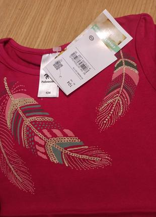 Реглан лонгслів футболка з довгим рукавом для дівчинки2 фото