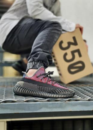 Крутые мужские кроссовки adidas yeezy boost 350 чёрные унисекс 36-45 р1 фото