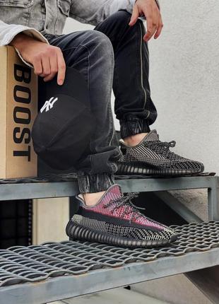 Крутые мужские кроссовки adidas yeezy boost 350 чёрные унисекс 36-45 р9 фото