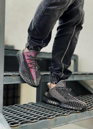 Крутые мужские кроссовки adidas yeezy boost 350 чёрные унисекс 36-45 р3 фото