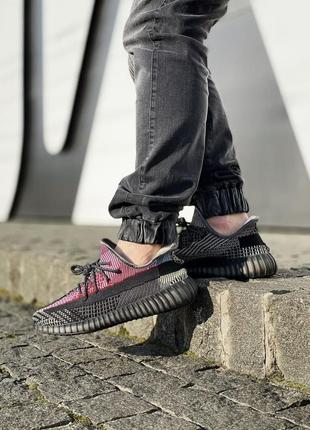 Крутые мужские кроссовки adidas yeezy boost 350 чёрные унисекс 36-45 р4 фото