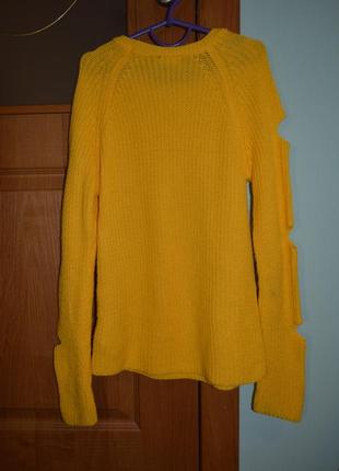 Желтый свитер на девочку 10-11лет5 фото