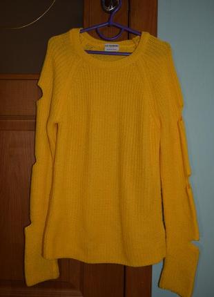 Желтый свитер на девочку 10-11лет3 фото