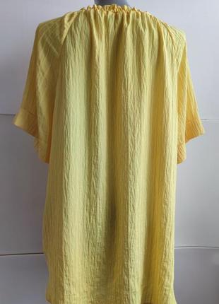 Длинная блуза marks&spencer жёлтого цвета6 фото