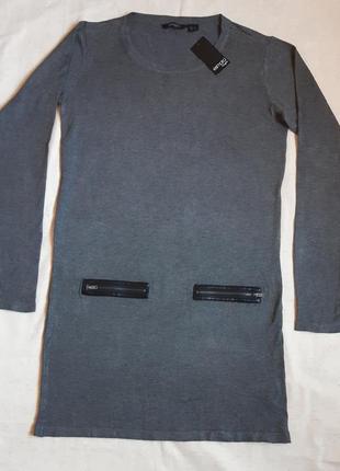 Сіре трикотажне плаття туніка esmara німеччина євро розмір м