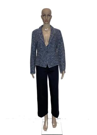 Крутой винтажный твидовый пиджак от люкс бренда1 фото