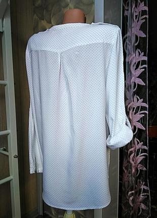 Віскозна блуза туніка в горошок7 фото