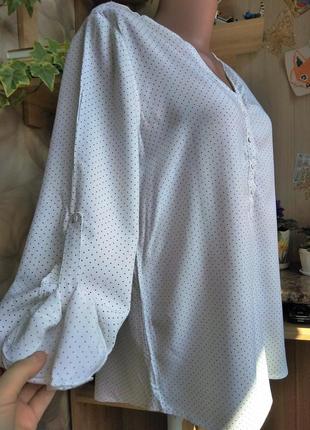 Віскозна блуза туніка в горошок2 фото