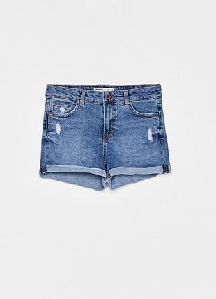 Джынсовые шорты синие bershka