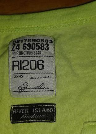 Яркая неоново-салатовая футболочка river island, р. m.3 фото