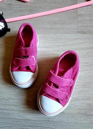 Кеди кросівки converse яскраві рожеві джинс