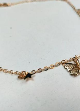 Цепочка чокер бабочки звезды колье ожерелье  с подвесками9 фото