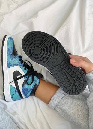 Кросівки jordan 1 retro tie dye кроссовки4 фото