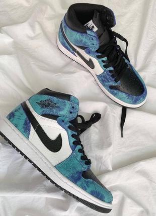 Кросівки jordan 1 retro tie dye кроссовки5 фото