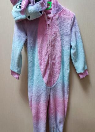 Детский костюм, кигуруми, пижама едигорог на 4-5 лет