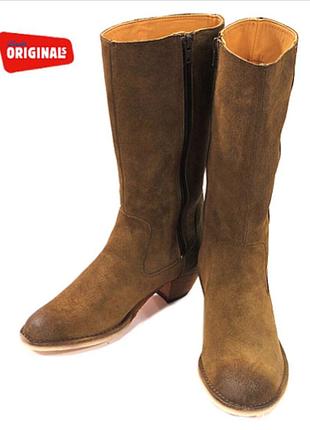 Сапоги замшевые казачки