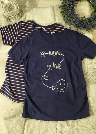 Футболки для вагітних, футболки с принтом для беременных большого размера1 фото
