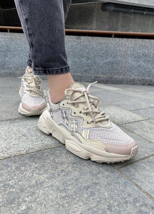 Кросівки adidas ozweego beige кросівки