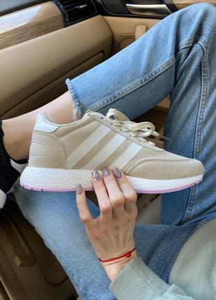 Кросівки adidas iniki beige/pink кросівки5 фото