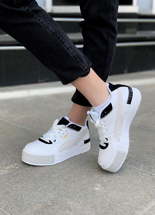 Кроссовки puma cali sport mix white black кросівки