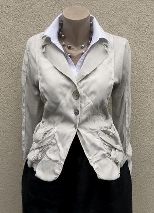 Комбинированный,серый жакет,пиджак блейзер,кэжуал,жатка,bottega,люкс бренд1 фото