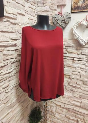 Красная вискозная свободная блуза блузка zara1 фото