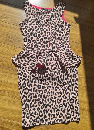 Платье леопард