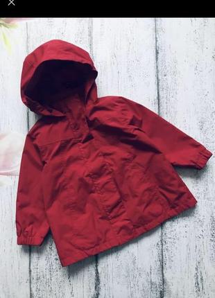 Крутая куртка ветровка с капюшоном непромокаемая mountain warehouse 18-24мес