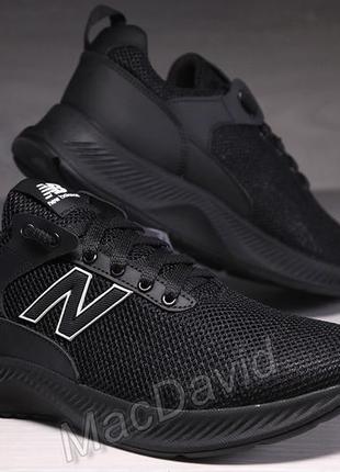 Кроссовки мужские сетка new balance black1 фото