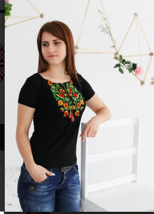 Вишиванка жіноча, футболка вышиванка женская1 фото