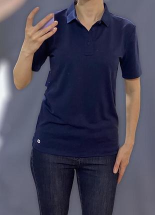 Синя футболка з коміром поло gap fit