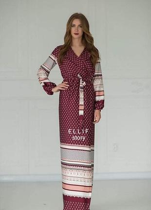 Макси платье  из шелка  с м л