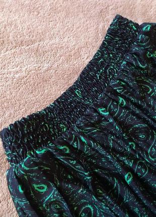 Трендовая плиссированная юбка миди сзади удлиненная на резинке высокая талия4 фото