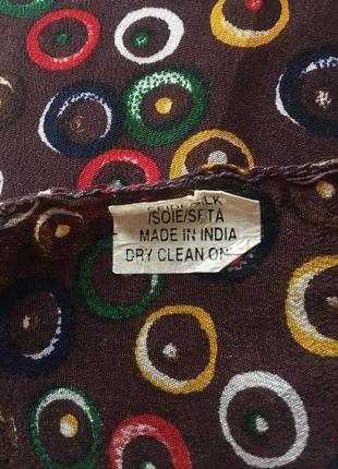 Индийский шелковый шарф 105*254 фото
