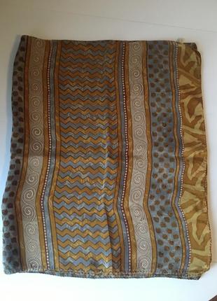 Шикарная шелковая индийская шаль 184*556 фото