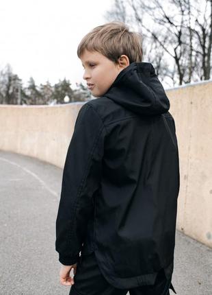 Куртка черная детская "easy" softshell2 фото