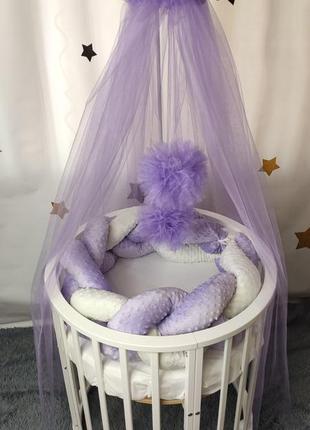 Косичка-бортики в детскую кроватку