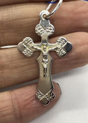 Новый серебряный крестик серебро 925 проба2 фото