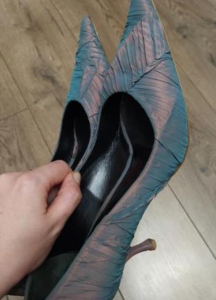 Туфли maria tucci, 39 размер. тканевые. выпускные, свадебные.1 фото